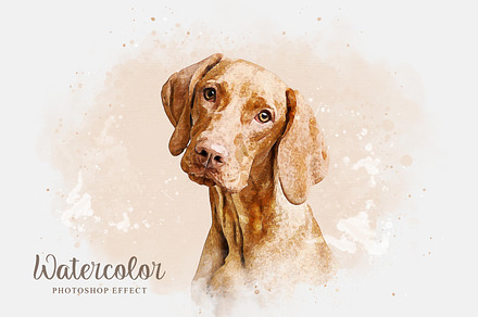 Realistic Watercolor Effect, an Action Add-On by liptouse