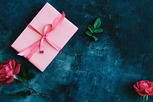Pink Gift Flat Lay