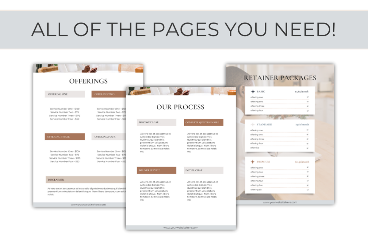 Trisha Bailey Pricing&Services Guide, a Templates & Theme by Lady Boss Studio (Photo 1 of 9)
