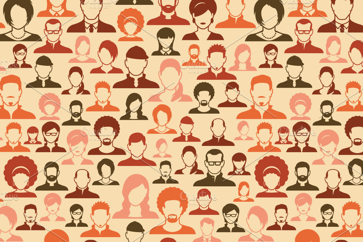 people profile icons pattern, a Pattern Graphic by vekstok (Photo 3 of 4)
