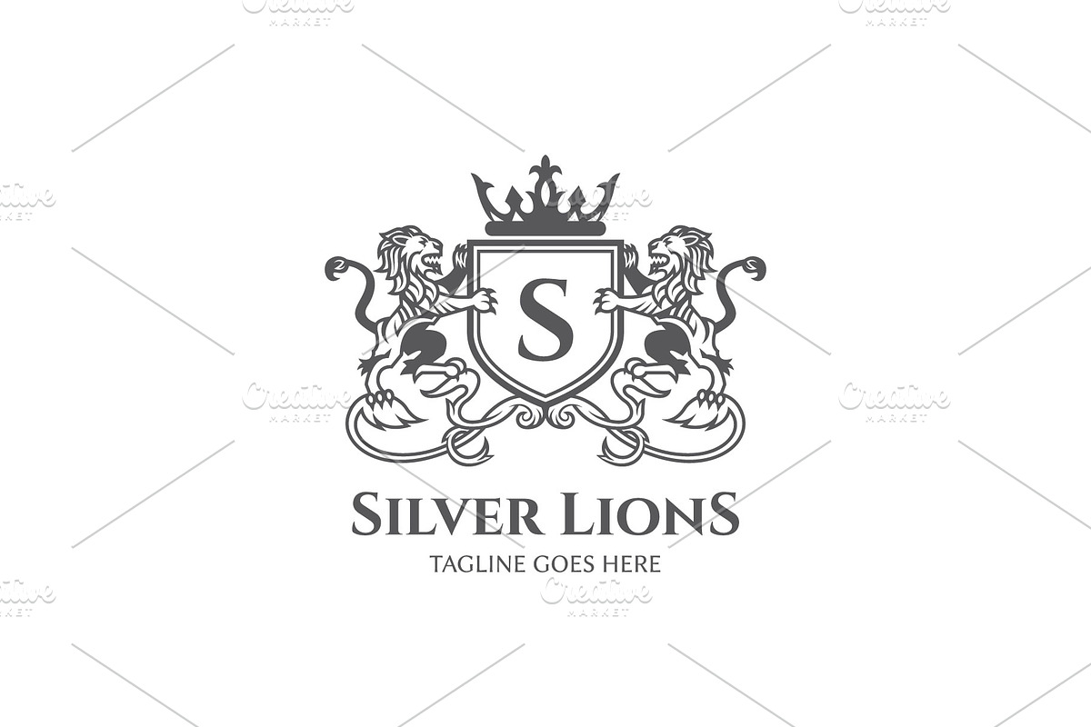 Silver Lions - Letter S Shield Logo, a Branding & Logo Template by ashenterprise (Photo 1 of 3)