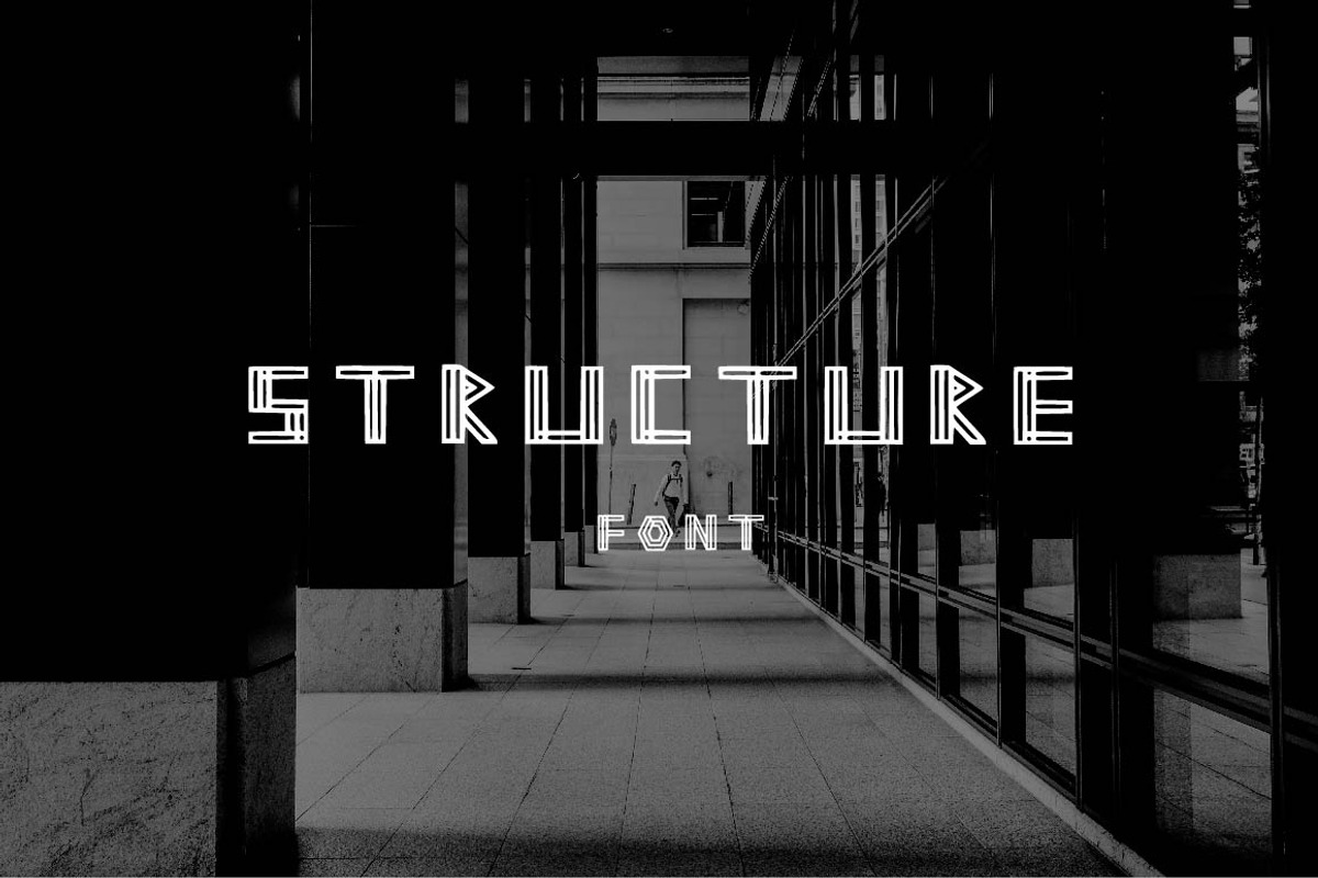 STRUCTURE geometric modern font