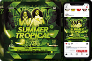 Summer Tropical Night Party Flyer, a Flyer Template by regalDRAW (Thumbnail 1 of 3)