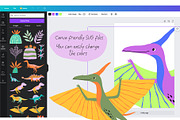 Dino illustration Patterns Posters, an Animal Illustration by OxanaTally (Thumbnail 2 of 14)