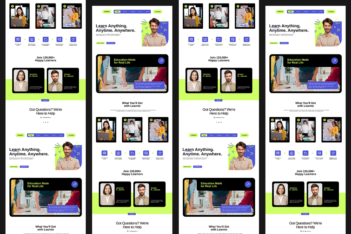 Figma Online Course Landing Page preview 4