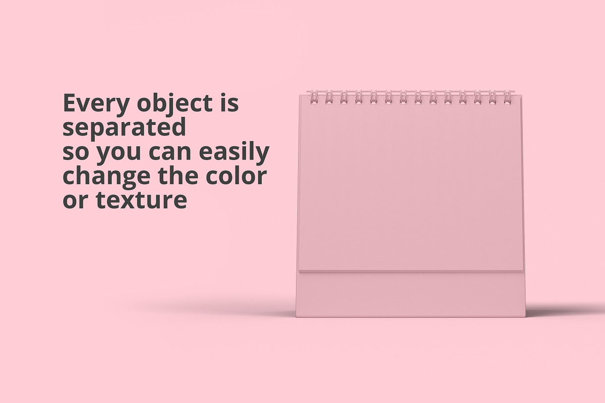 Desk Calendar Mockup, a Product Mockup by simuradi (Photo 3 of 7)
