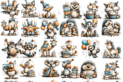 100 Birthday Animal Clipart PNGs, an Animal Illustration by Pati Charm Studio (Thumbnail 3 of 9)