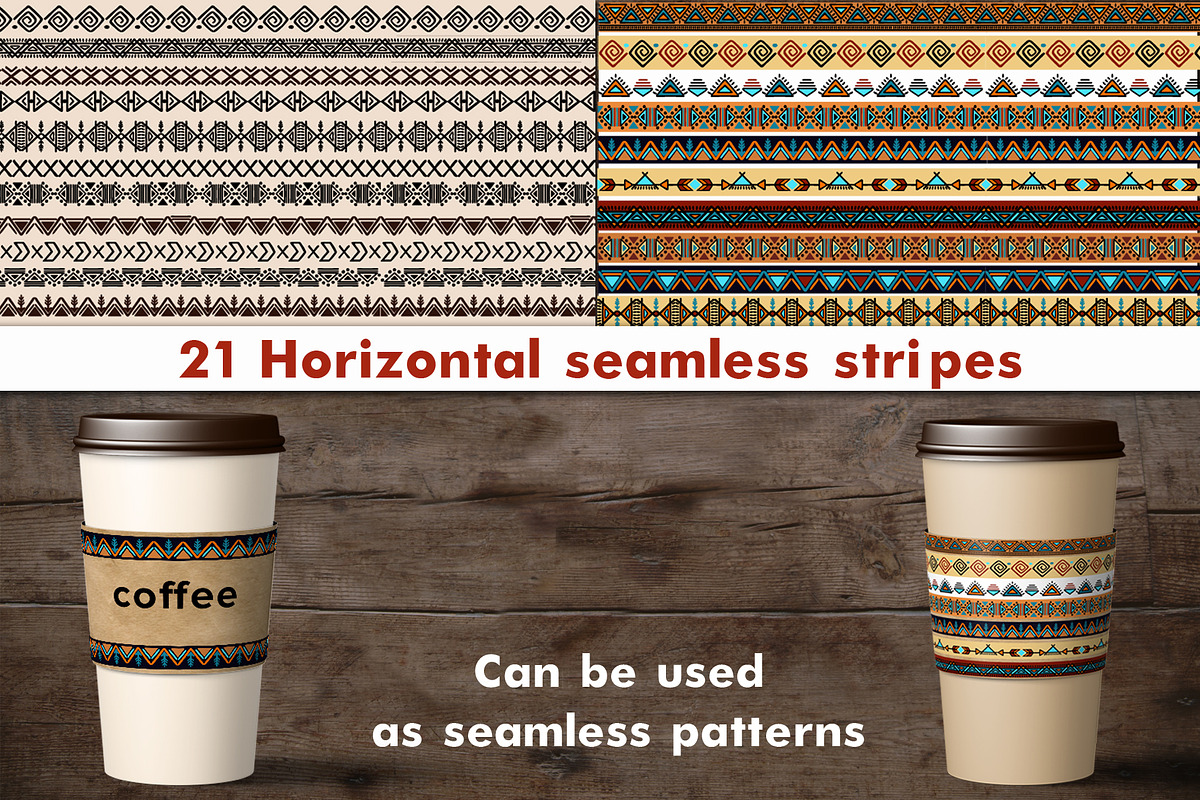 Tribal ethnic seamless patterns, a Pattern Graphic by Live line (Photo 2 of 5)