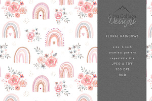 Watercolour Florals Seamless Pattern