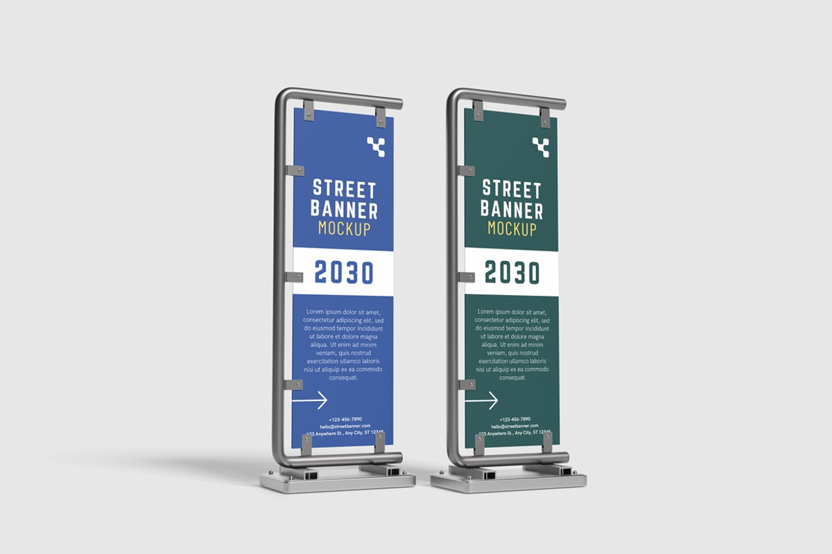 Street Banner Mockup, an Advertising Mockup by AndikaGraphic (Photo 4 of 6)