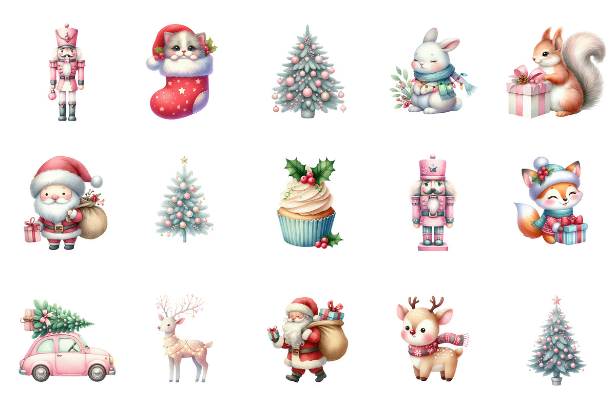 Cute Christmas clipart, an Illustration by Designworld (Photo 4 of 6)