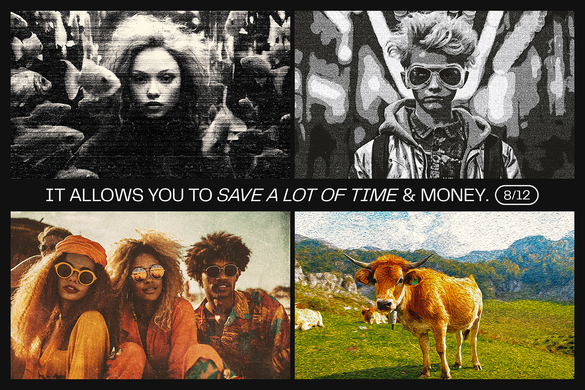 12 Photo Effect Templates, a Layer Style Add-On by iDoodle Studio (Photo 5 of 6)
