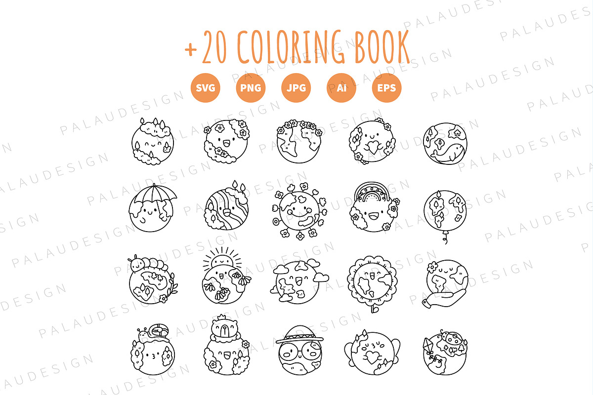 Cute Earth Clipart, an Education Illustration by Palau (Photo 9 of 10)