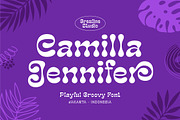 Camilla Jennifer - Groovy Font, a Font by Grezline Studio (Thumbnail 1 of 11)
