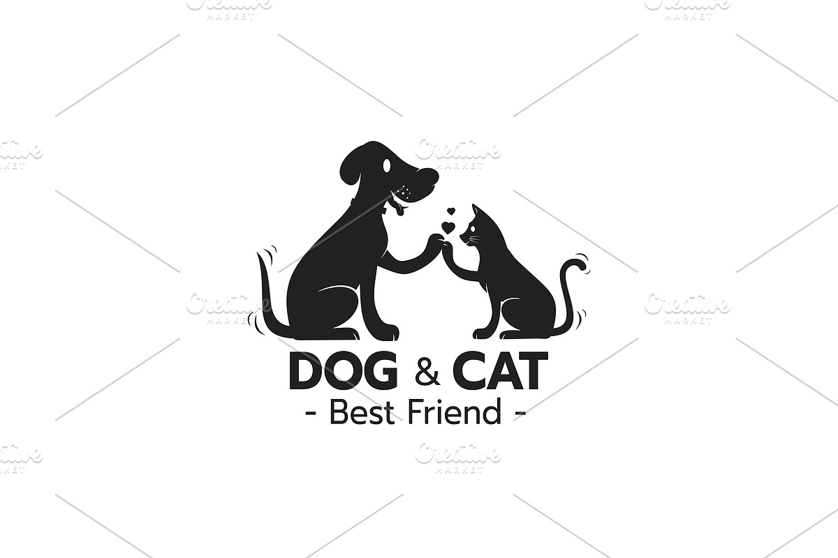 Creative logo design Cat and dog, a Branding & Logo Template by essense (Photo 1 of 2)