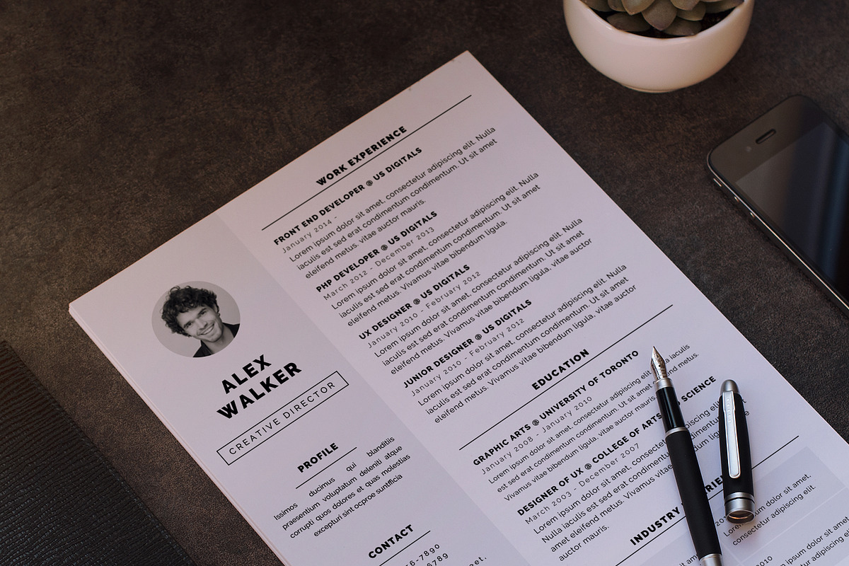 Resume / CV - Walker, a Resume Template by 3Angle (Photo 3 of 6)