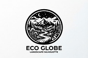 60 Eco Globe Landscape Silhouette, a Technology Illustration by Amazin_art (Thumbnail 4 of 29)