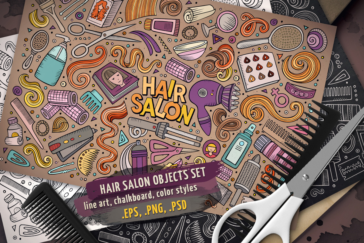 Hair Salon Objects Set, an Object Graphic by BALABOLKA (Photo 1 of 4)