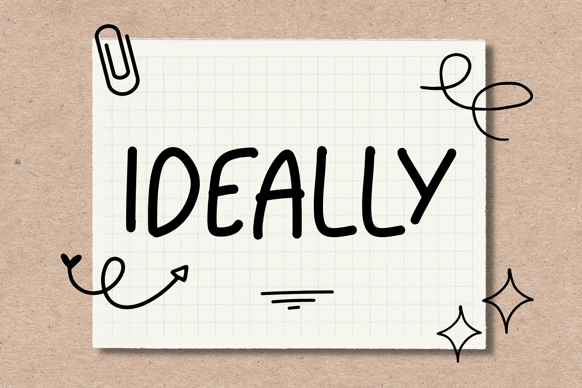 Ideally Font, a Handwritten Font by MyFontsShop (Photo 5 of 5)