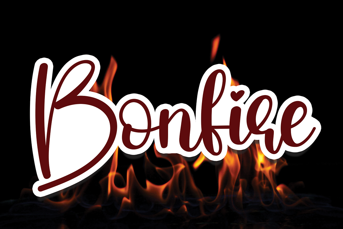 Bonfire | Script Font, a Script Font by Scratchones (Photo 1 of 8)