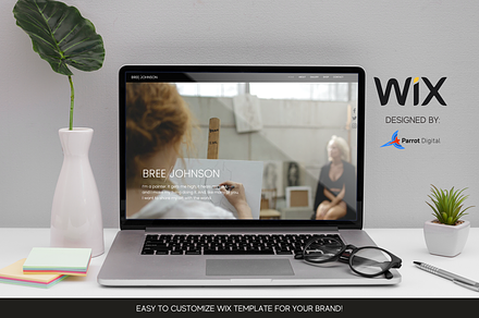 Artist Portfolio Website for Wix, a Landing Page Template by Parrot Designs