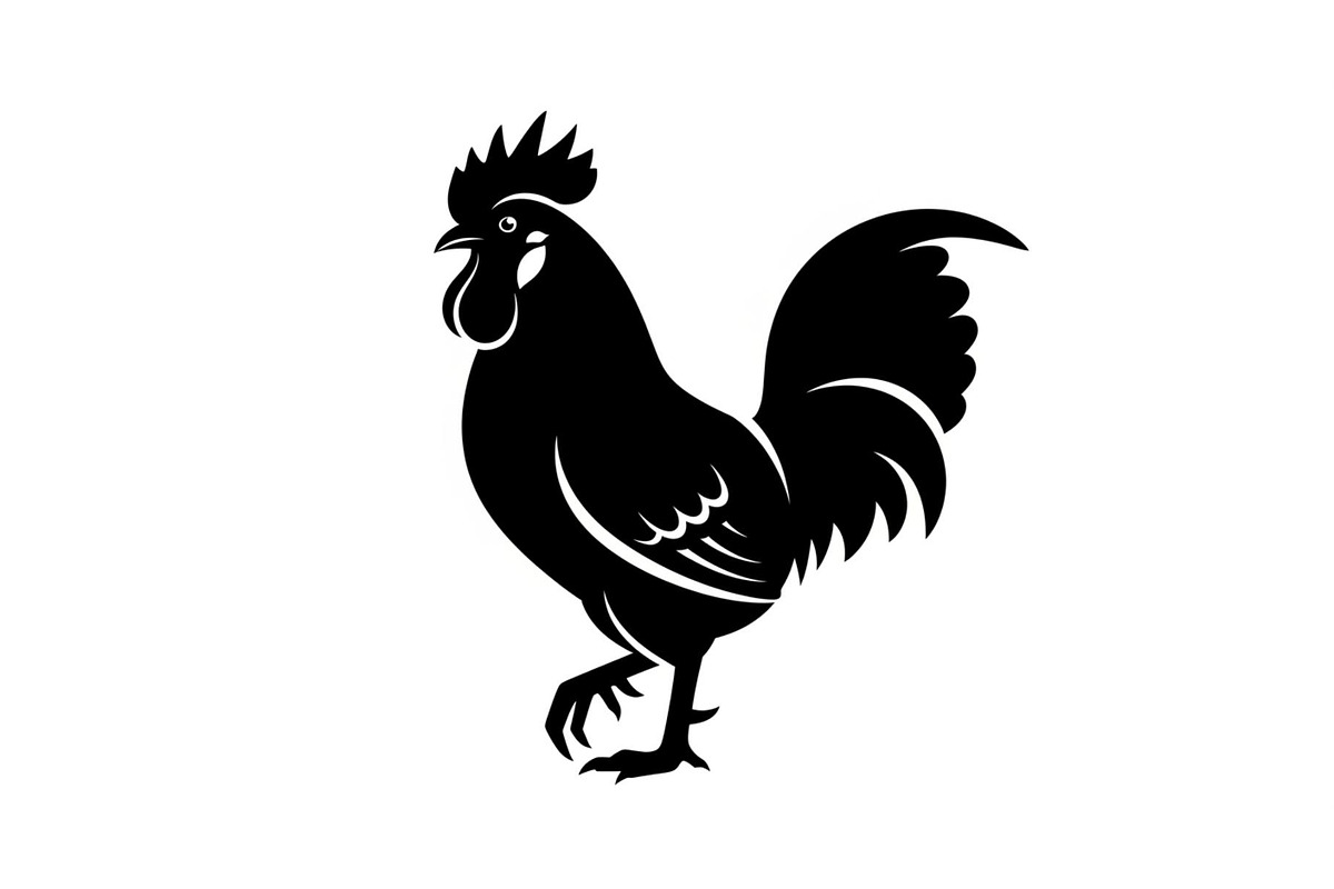 Rooster Chicken Silhouette Vector Bu, an Illustration by Designs_River (Photo 49 of 51)