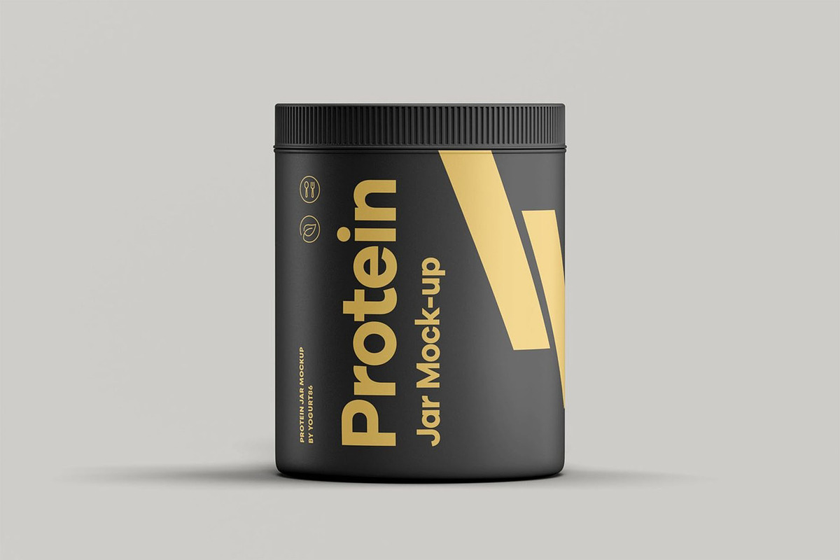 Protein Jar Mock-up 2, a Packaging Mockup by Se٧enStudio (Photo 7 of 8)