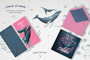 Family of whales, an Animal Illustration by Isbela  (Thumbnail 2 of 6)