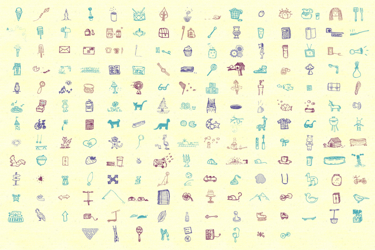 180 Hand-Drawn Cuties preview 2