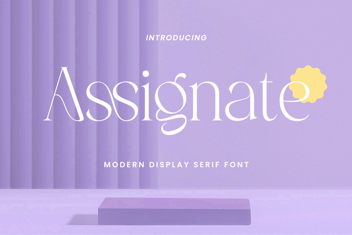 Assignate - Elegant Display Serif, a Script Font by RockboyStd (Photo 1 of 12)