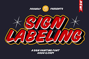 Sign Labeling - A sign painting Font, a Handwritten Font by HRDR (Thumbnail 1 of 9)