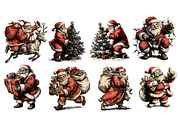 vinatge Santa clipart, an Illustration by Designworld (Thumbnail 4 of 5)