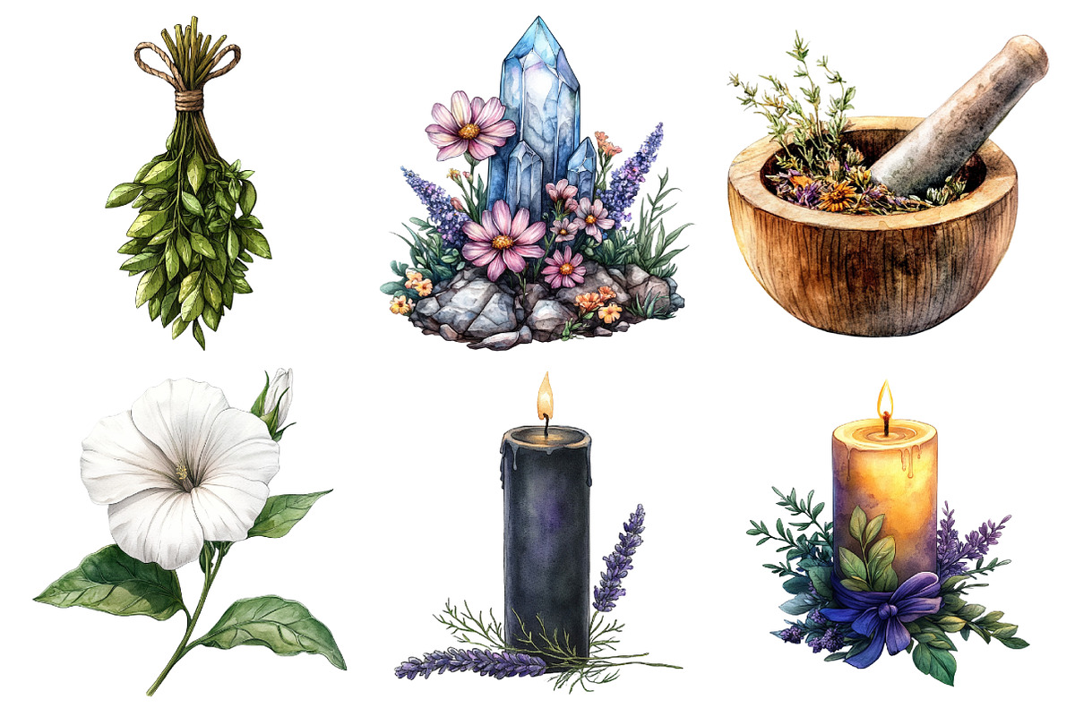 Herbal Witch Sublimation Clipart Bun, an Illustration by Daily.Designs (Photo 4 of 5)