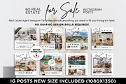 Real Estate For Sale Instagram Posts, a Social Media Template by CreativeVinesStore (Thumbnail 2 of 6)