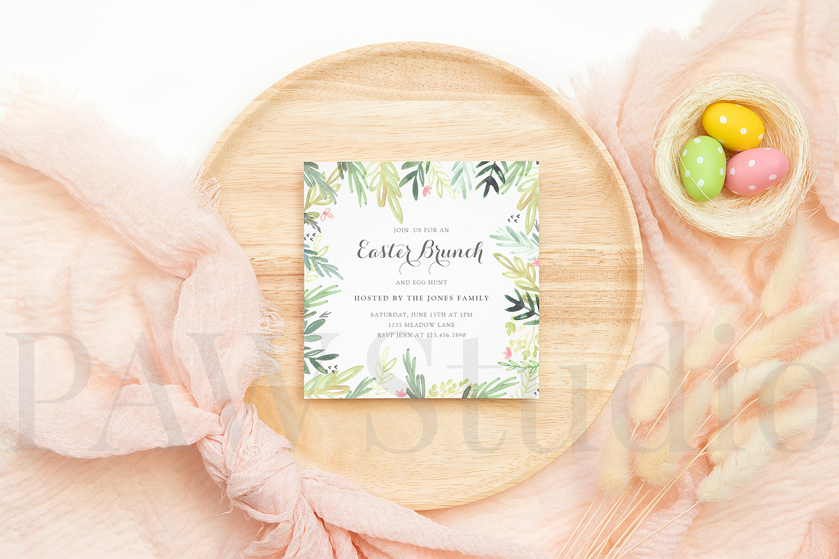 Card Mockup 5x5 Square c Greeting, a Print Template by PawMockups (Photo 4 of 9)