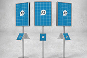 Sign Holder & Poster Stands Mockups, a Print Template by Kongkow (Thumbnail 3 of 8)