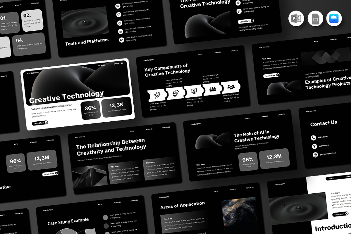 Creative technology Keynote Template, a Presentation Template by Iqsiart Studio (Photo 1 of 3)
