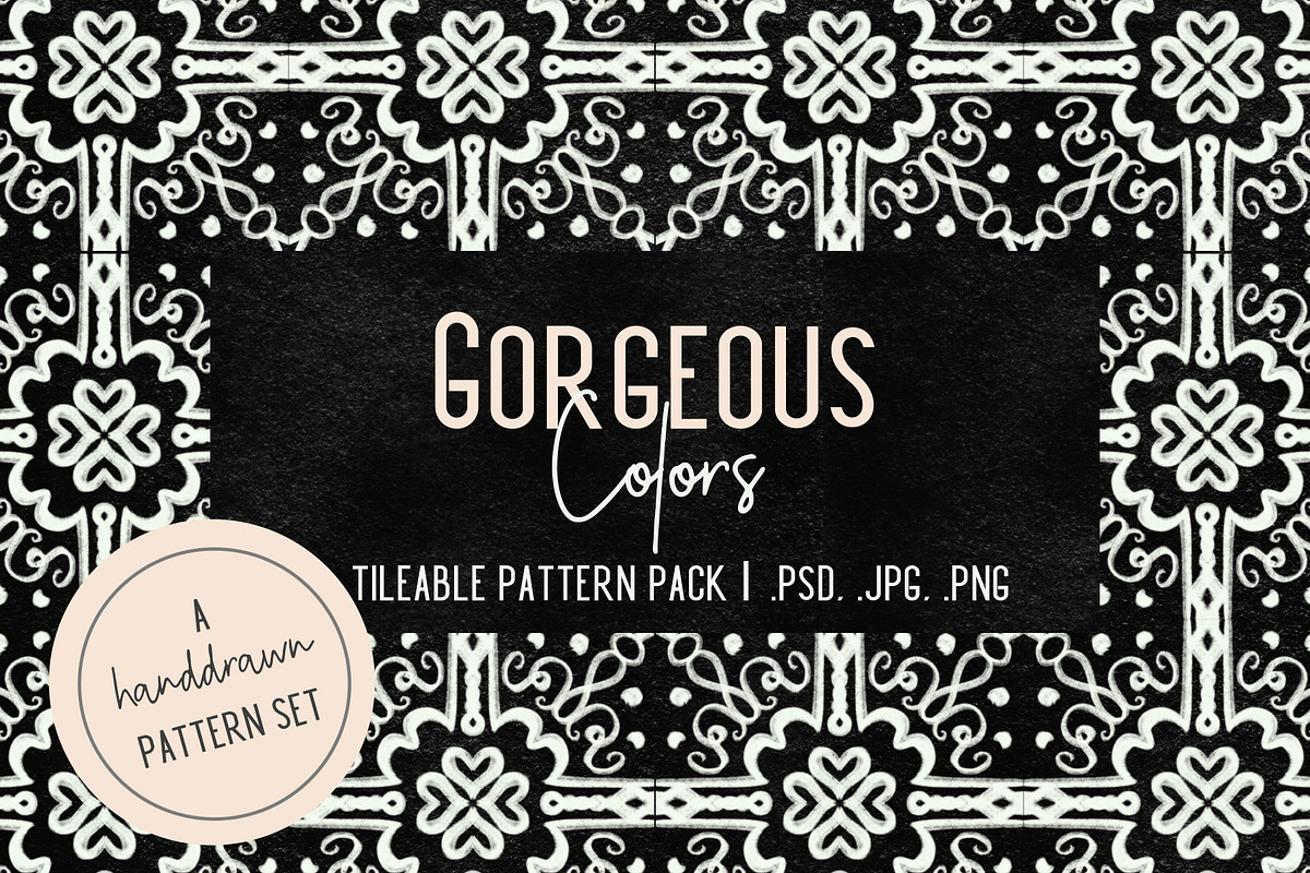 Willow| Nine Seamless Chalk Patterns, a Pattern Graphic by TheLegacyBrandingCo (Photo 6 of 9)