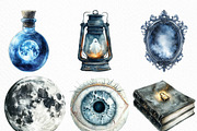 Silver Halloween Clipart, an Illustration by Craft Nest (Thumbnail 3 of 6)