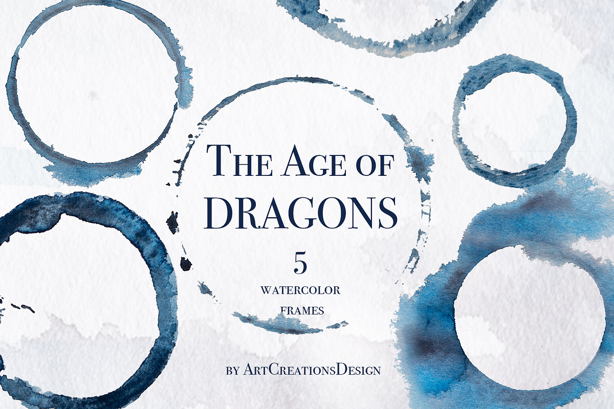 The Age Of Dragons Clipart Set, a Decorative Illustration by ArtCreationsDesign (Photo 13 of 18)