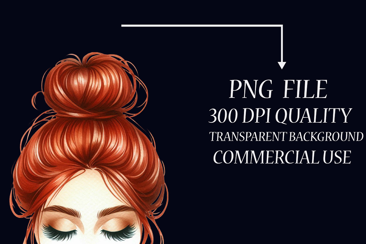 Hair Clipart, Long Hair, Natural Hai, an Illustration by Libby Wishes (Photo 3 of 7)