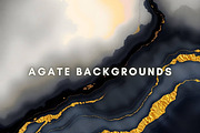 30 Watercolor Black Gold Agate, a Background Graphic by UniqueMe (Thumbnail 5 of 11)