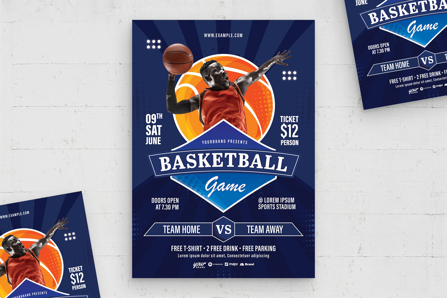 Basketball Tournament Flyer Template by Brandpacks  Creative Market