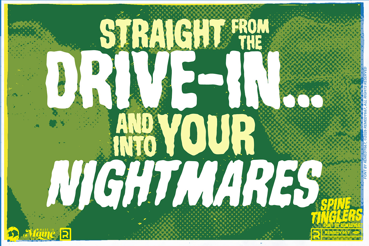 Spine Tinglers - Retro Horror Font, a Handwritten Font by Remedy667 (Photo 2 of 6)