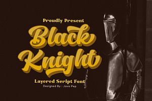 Black Knight / Layered Typeface