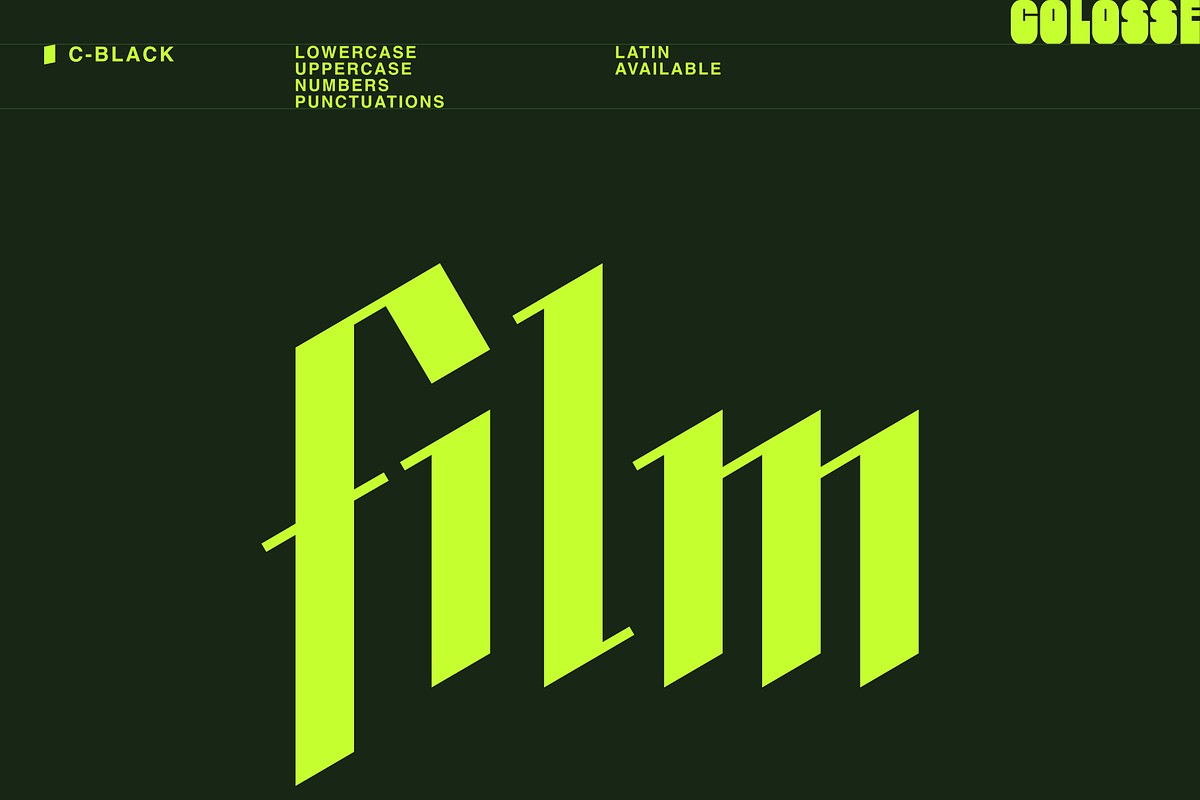 c-black display type, a Blackletter Font by Colosse Foundry (Photo 6 of 8)