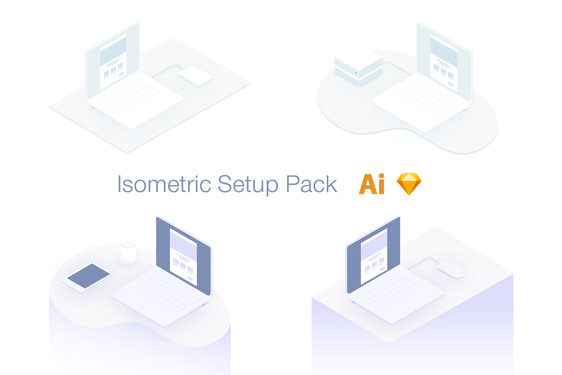 Isometric Setup Pack, an Illustration by uicube