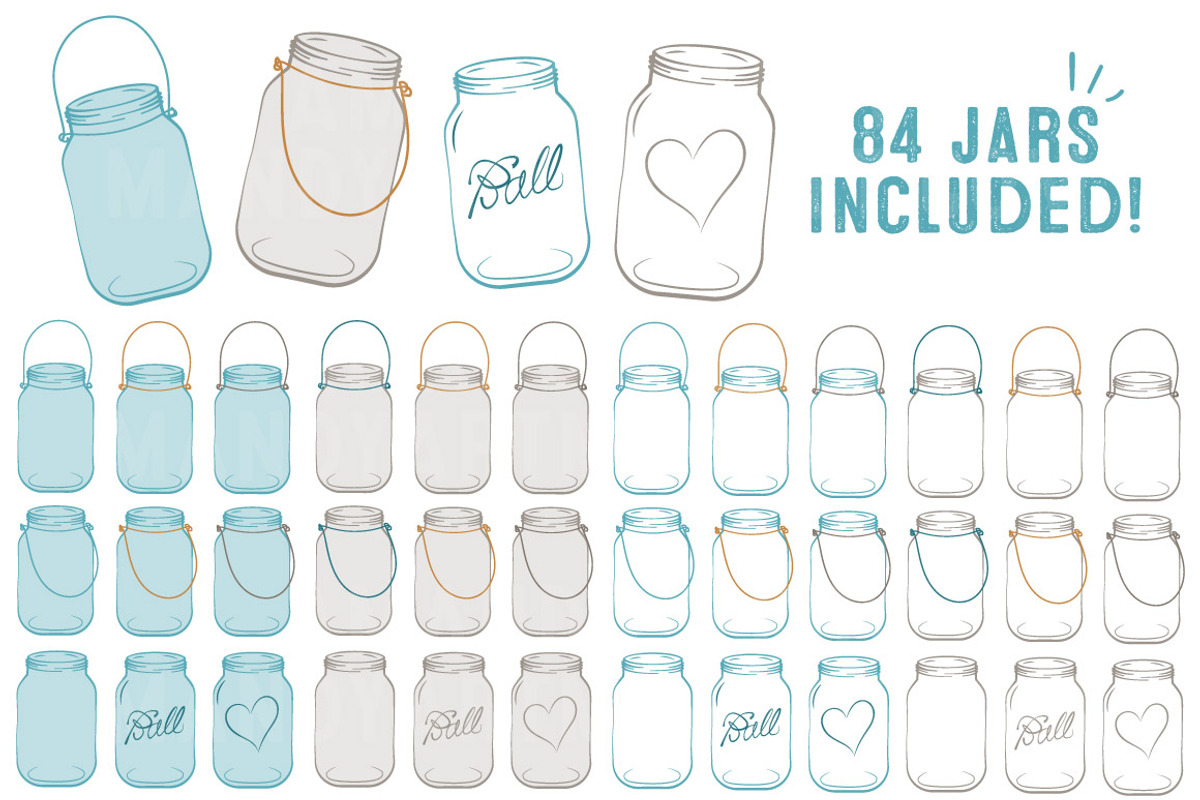 Vintage Blue Jar Vectors & Clipart, an Illustration by Amanda Ilkov (Photo 4 of 4)