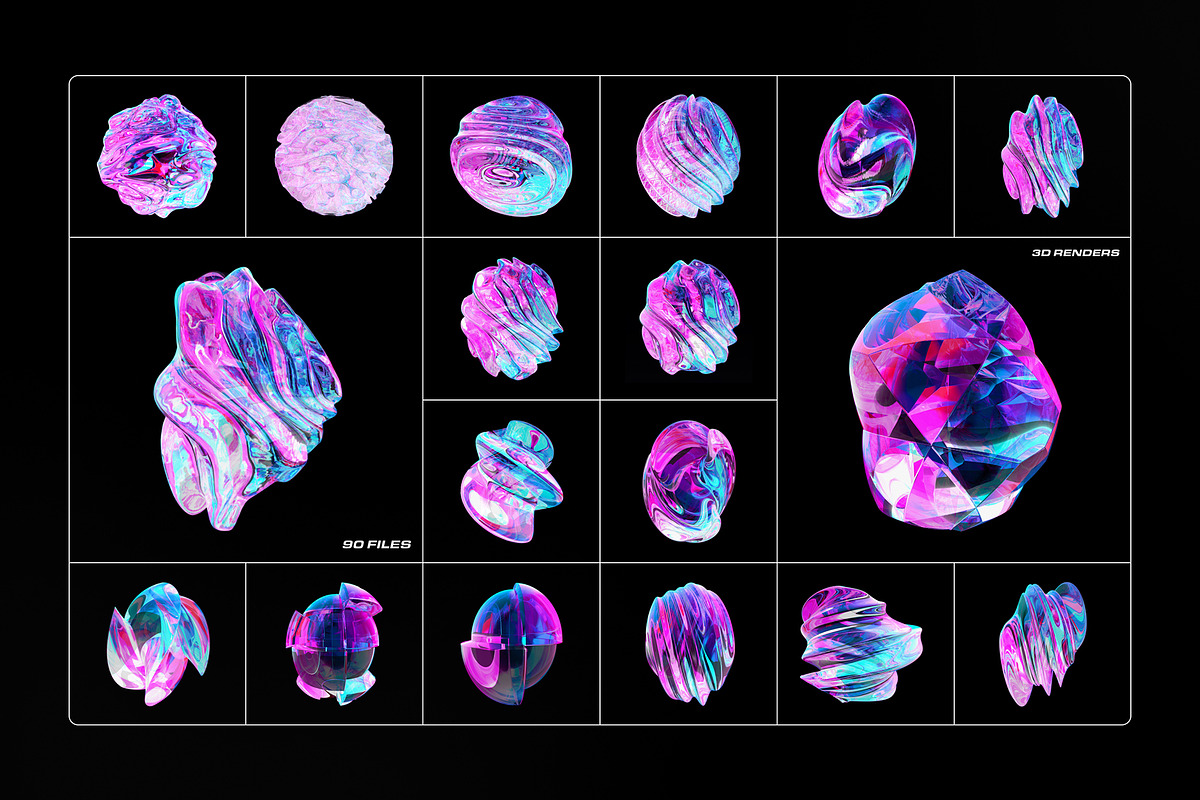 3D Fluid Glass - 90 illustrations, an Object Graphic by assetpro.design (Photo 3 of 11)