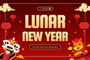Lunar New Year Illustration Pack, a Seasonal Illustration by Loin Studio